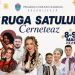 Poster advertising 'Ruga Satului' with people in traditional Romanian costumes; dates May 8–9, 2026, organized by Giarmata Commune Town Hall.